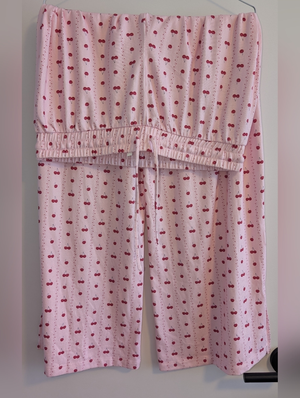 Pink Cherry Print Pajama Set - Picture 1 of 3